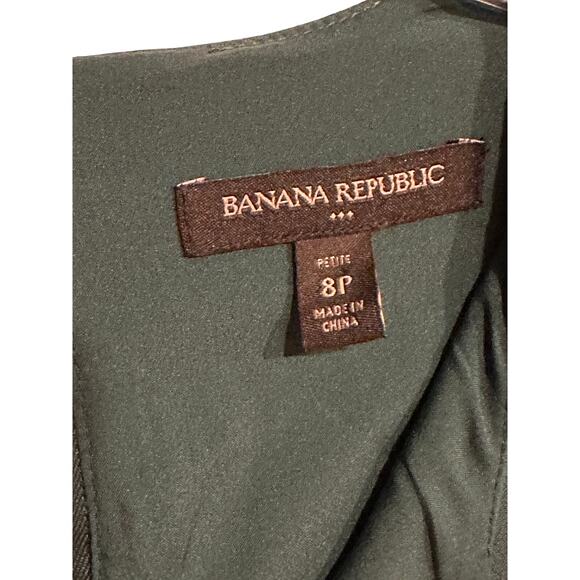 Banana Republic Sheath Dress Women's 8P Green Short Sleeve Career Preppy Chic - Picture 6 of 7